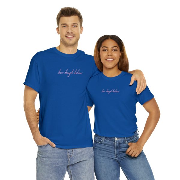 live laugh lesbian - Unisex Heavy Cotton Tee - LGBTQ - Image 70