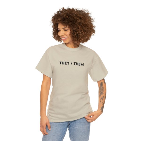 THEY / THEM - Nonbinary - Genderfluid - LBGTQ - Unisex Heavy Cotton Tee - Image 25