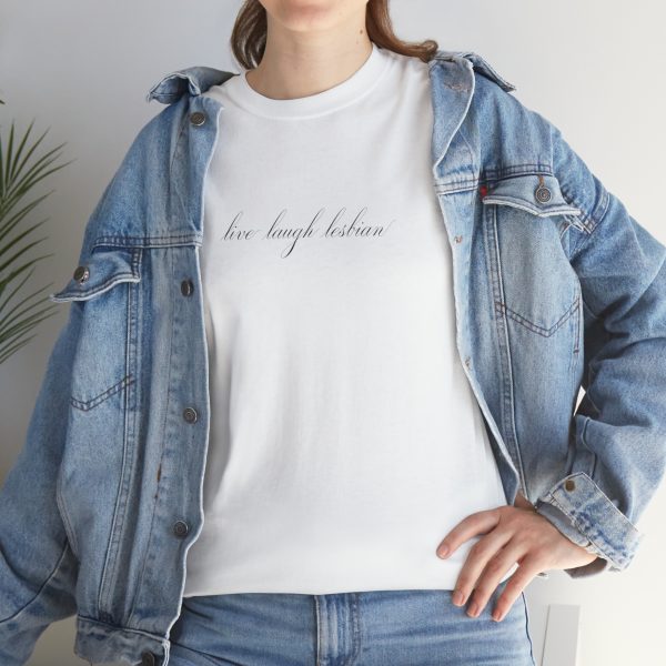 live laugh lesbian - Unisex Heavy Cotton Tee - LGBTQ - Image 21