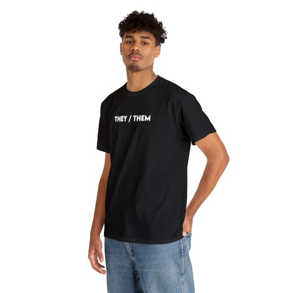 THEY / THEM - Nonbinary - Genderfluid - LBGTQ - Unisex Heavy Cotton Tee - Image 6