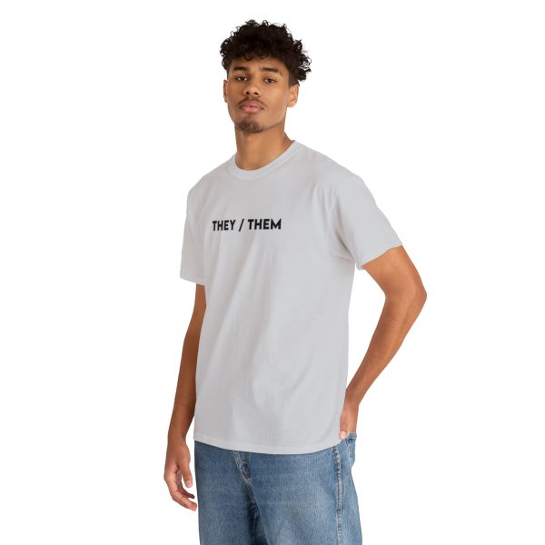 THEY / THEM - Nonbinary - Genderfluid - LBGTQ - Unisex Heavy Cotton Tee - Image 42