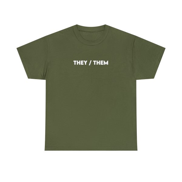 THEY / THEM - Nonbinary - Genderfluid - LBGTQ - Unisex Heavy Cotton Tee - Image 62