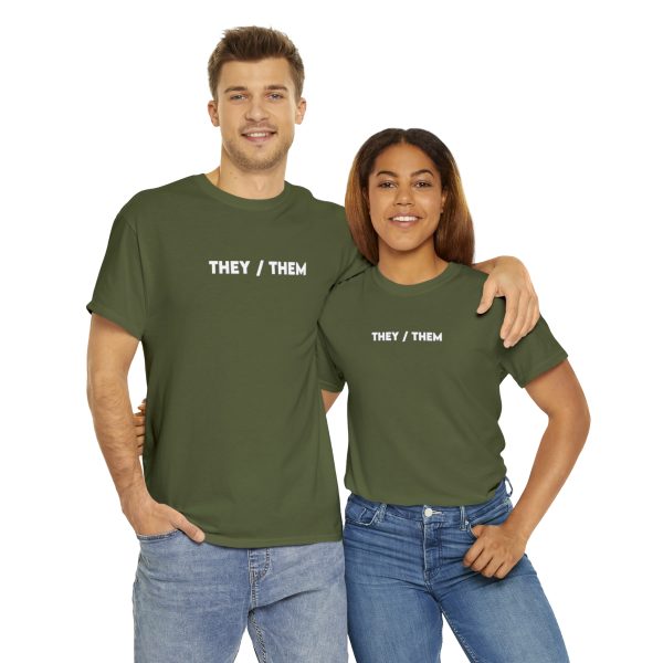 THEY / THEM - Nonbinary - Genderfluid - LBGTQ - Unisex Heavy Cotton Tee - Image 70