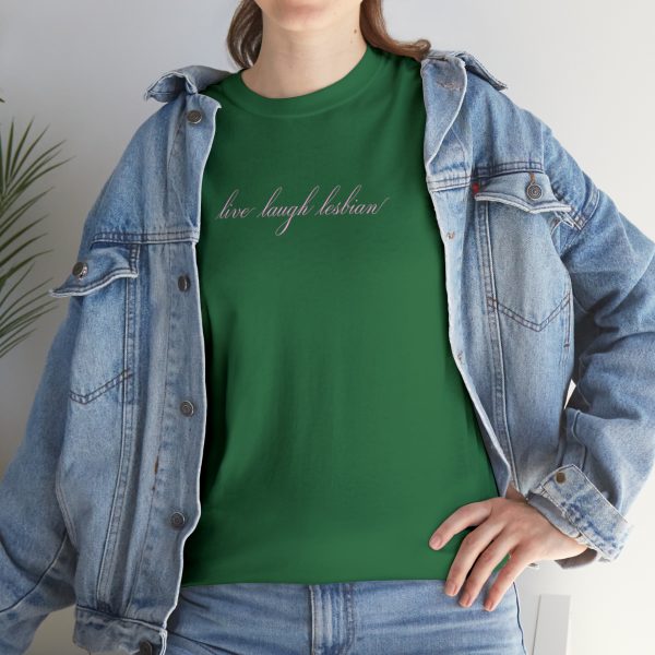 live laugh lesbian - Unisex Heavy Cotton Tee - LGBTQ - Image 45