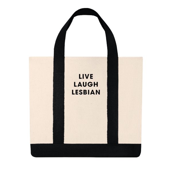 LIVE LAUGH LESBIAN - Shopping Tote - Lesbian Shopping Tote